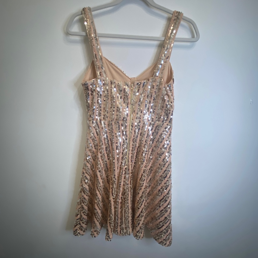 LuLu's Sequin lined Mini Dress - Picture 3 of 6